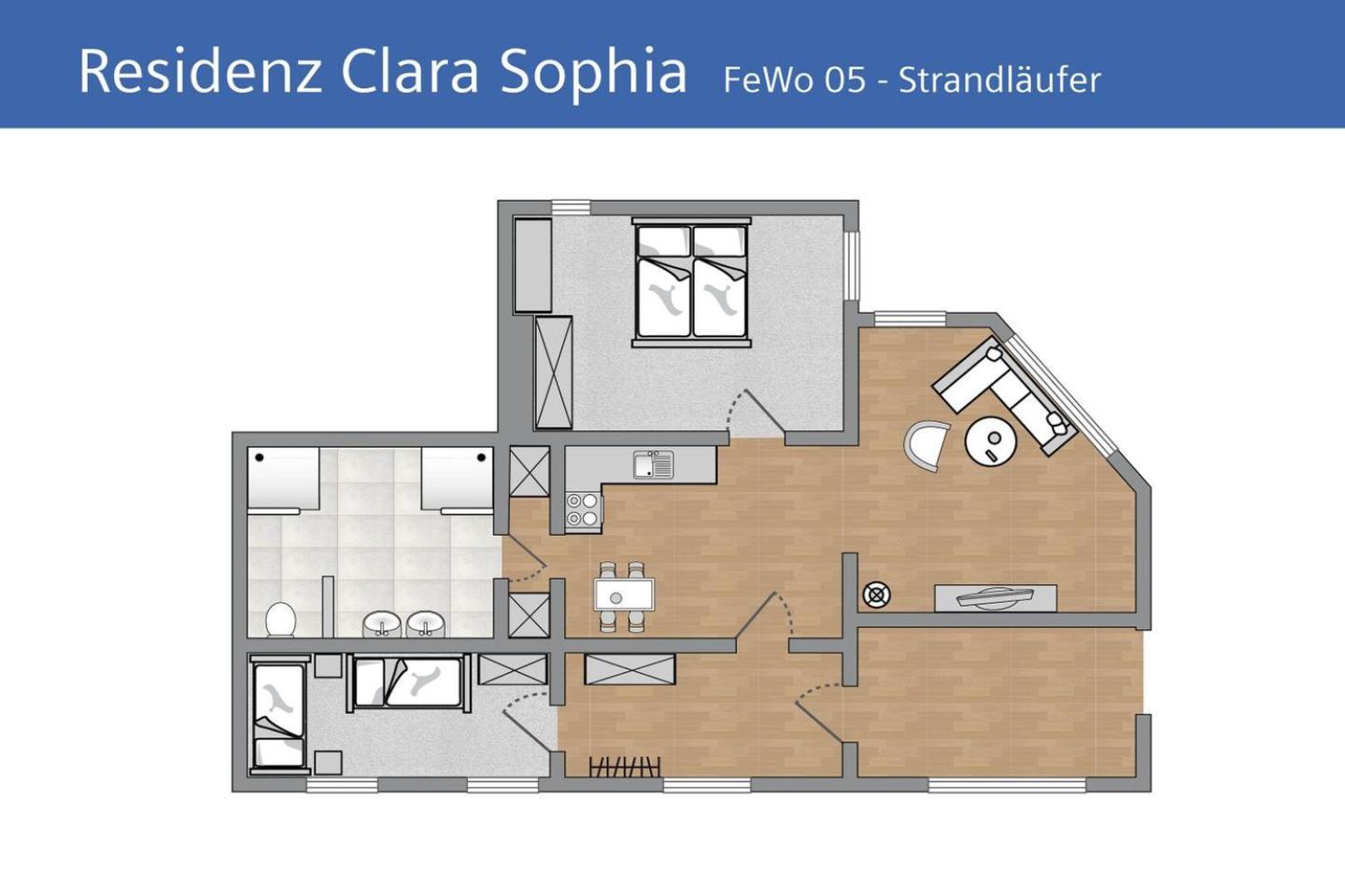 Ferienwohnung Strandlaeufer In Der Residenz Clara Sophia บินซ์ ภายนอก รูปภาพ